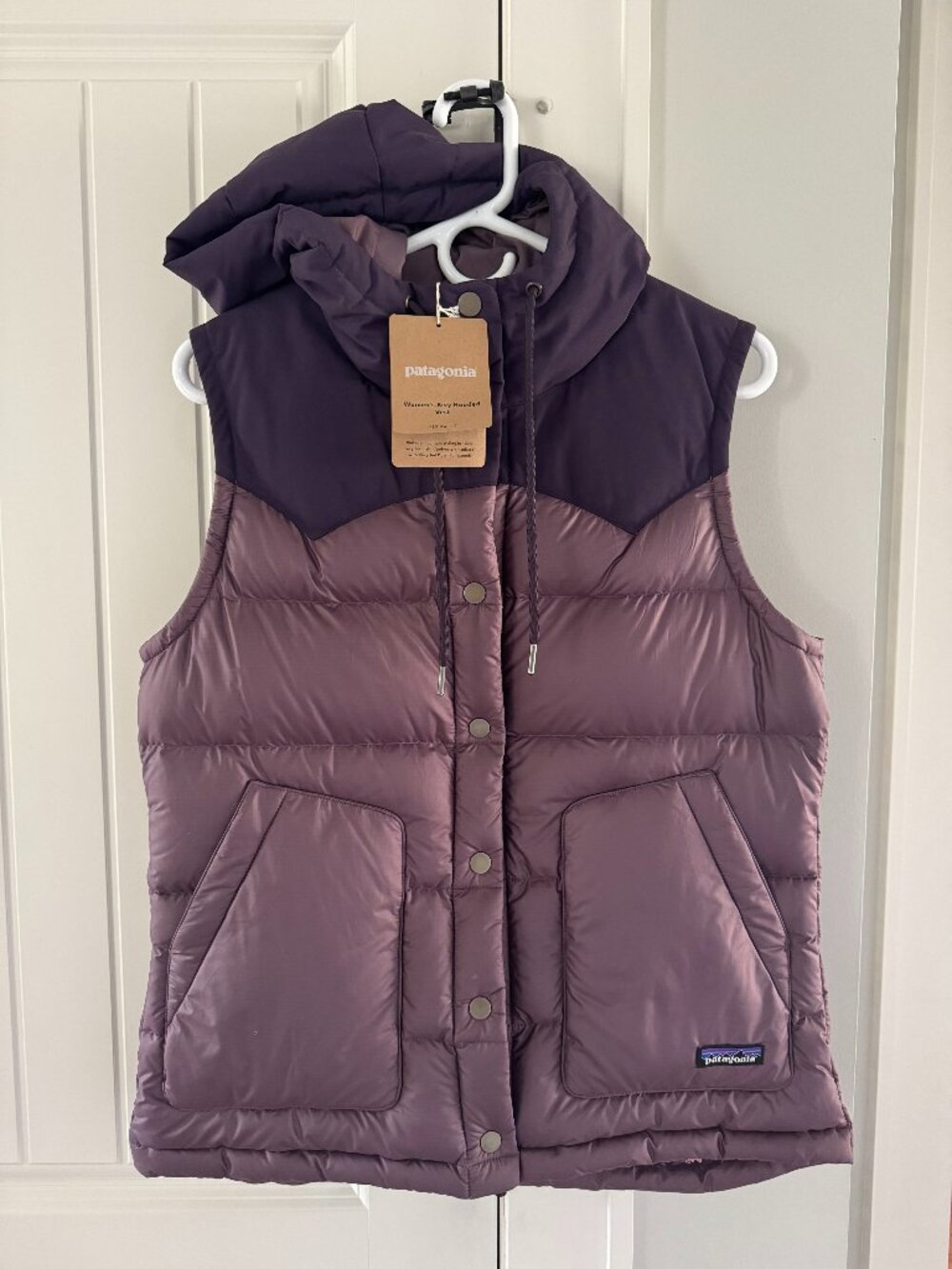 Patagonia Women's Bivy Hooded Vest in Hyssop Purple